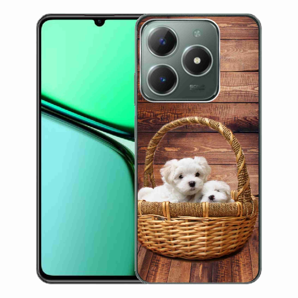 Zselés borítás mmCase a Realme C61 készülékhez - kölyökkutyák