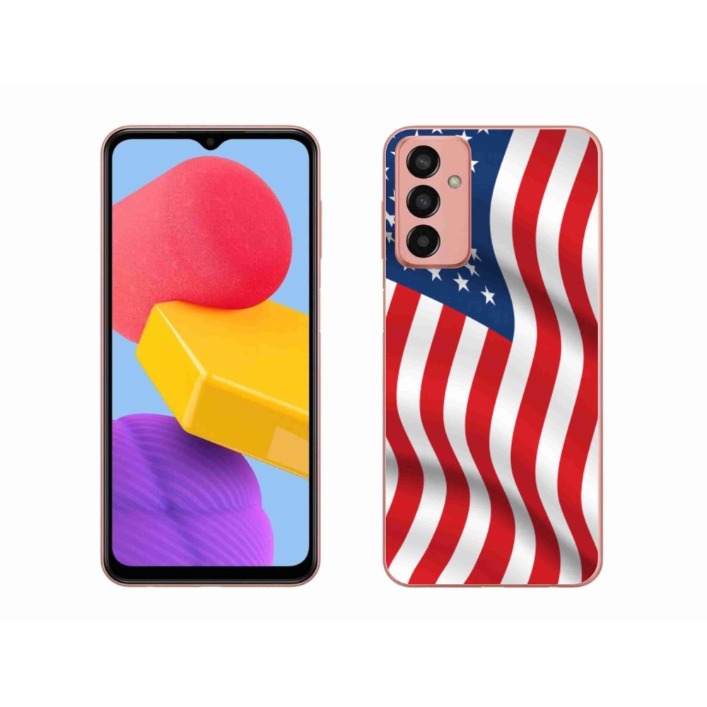 Gél borító mmCase Samsung Galaxy M13 - USA zászlóhoz