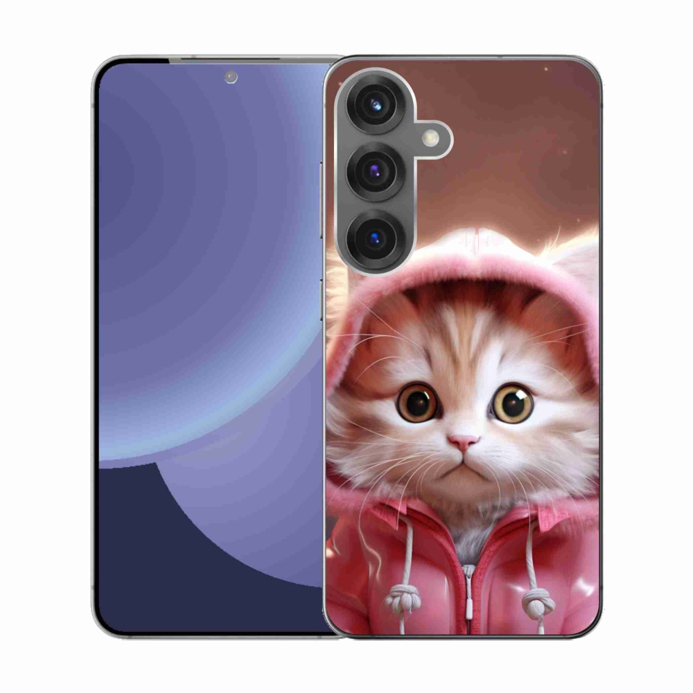 Gél borítás mmCase Samsung Galaxy S25 készülékhez - aranyos cica 3