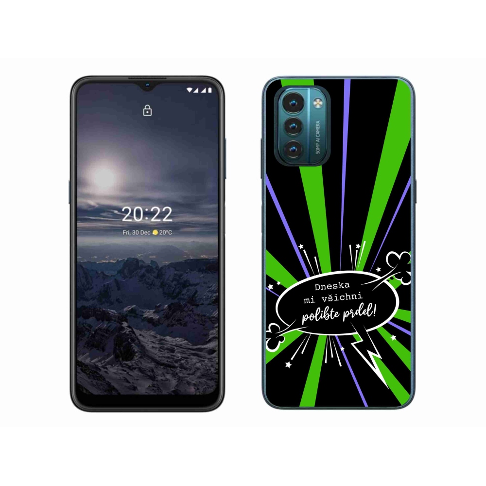 Zselés borító mmCase a Nokia G11/G21 készülékhez - vicces szöveg 15 fekete háttér