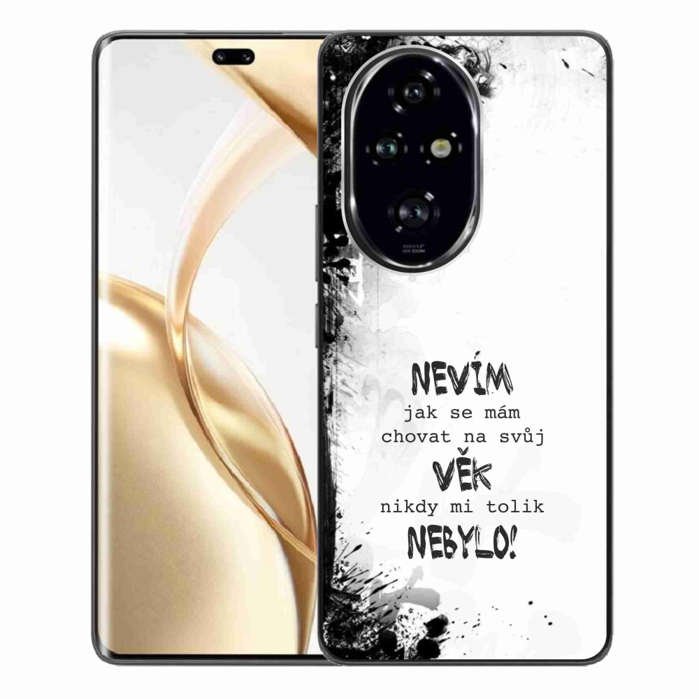 Gél borító mmCase a Honor 200 Pro 5G készülékhez - vicces szöveg 14 fehér háttér