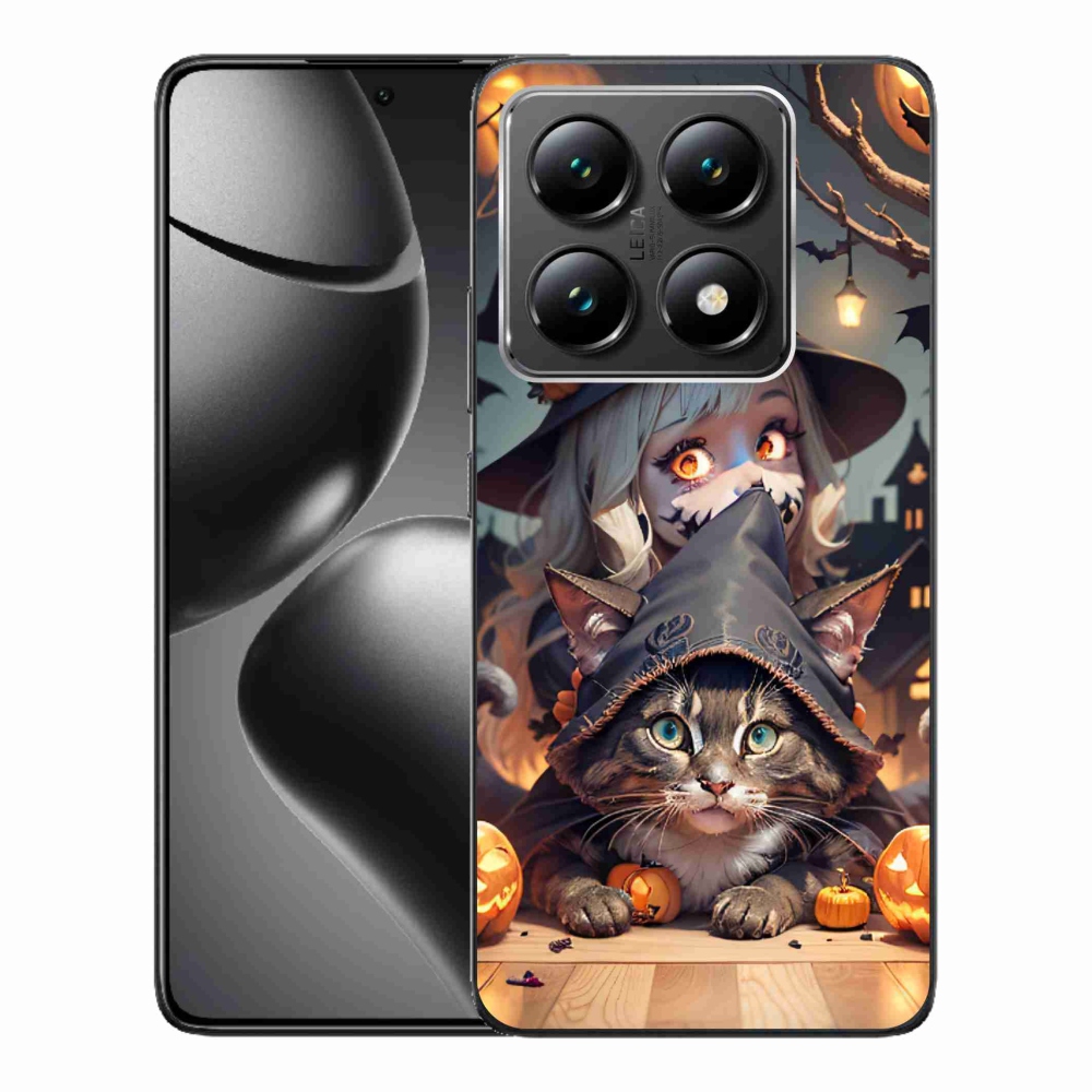 Gél borítás mmCase a Xiaomi 14T-hez - boszorkány macskával