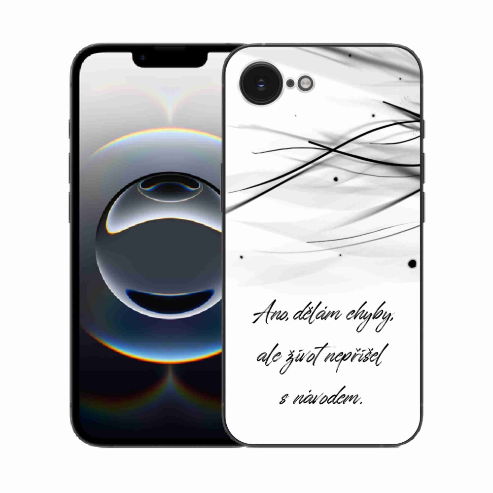 Zselés borítás mmCase iPhone 16e készülékhez - idézem fehér háttér