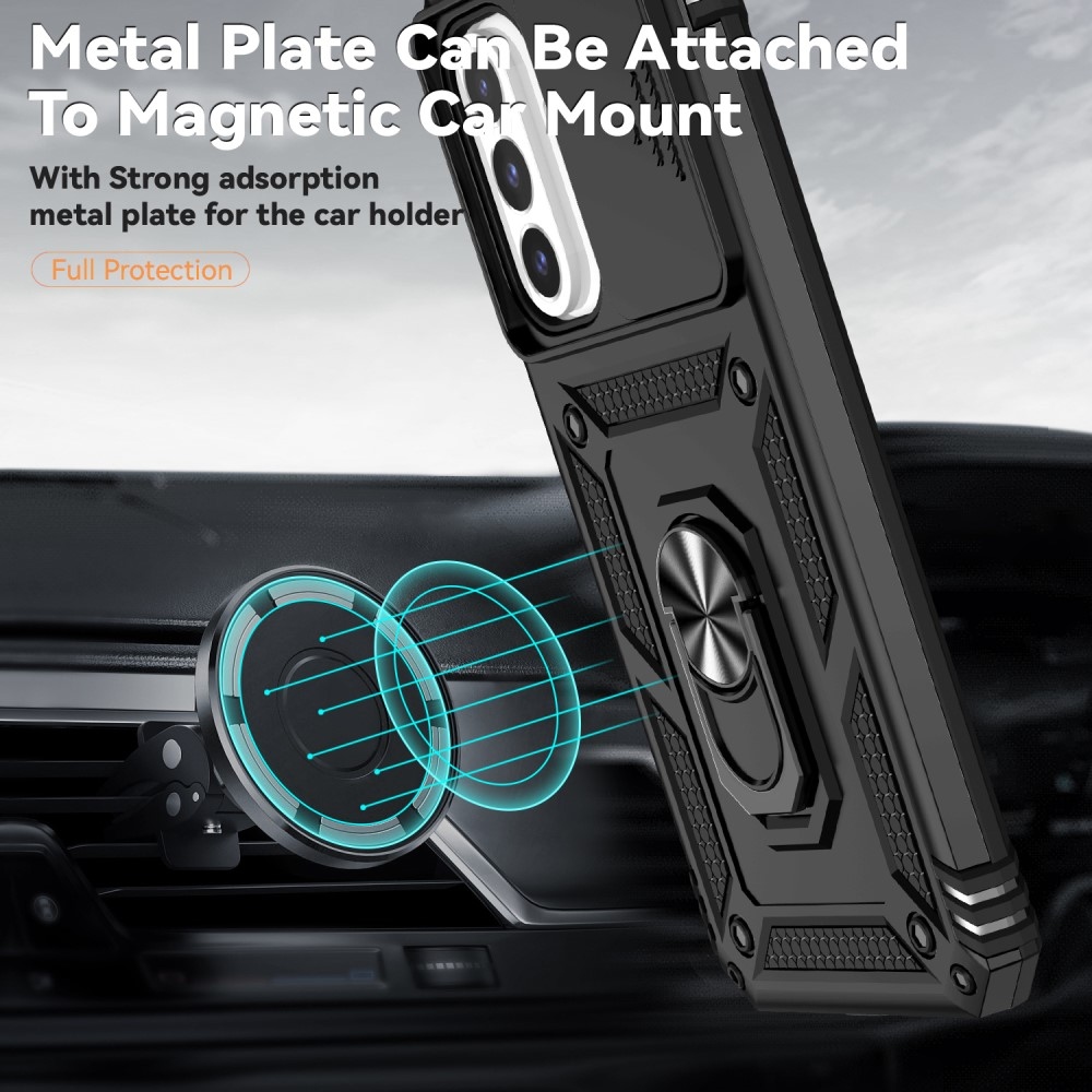 Gyűrűálló borítás Samsung Galaxy A26 5G készülékhez - fekete