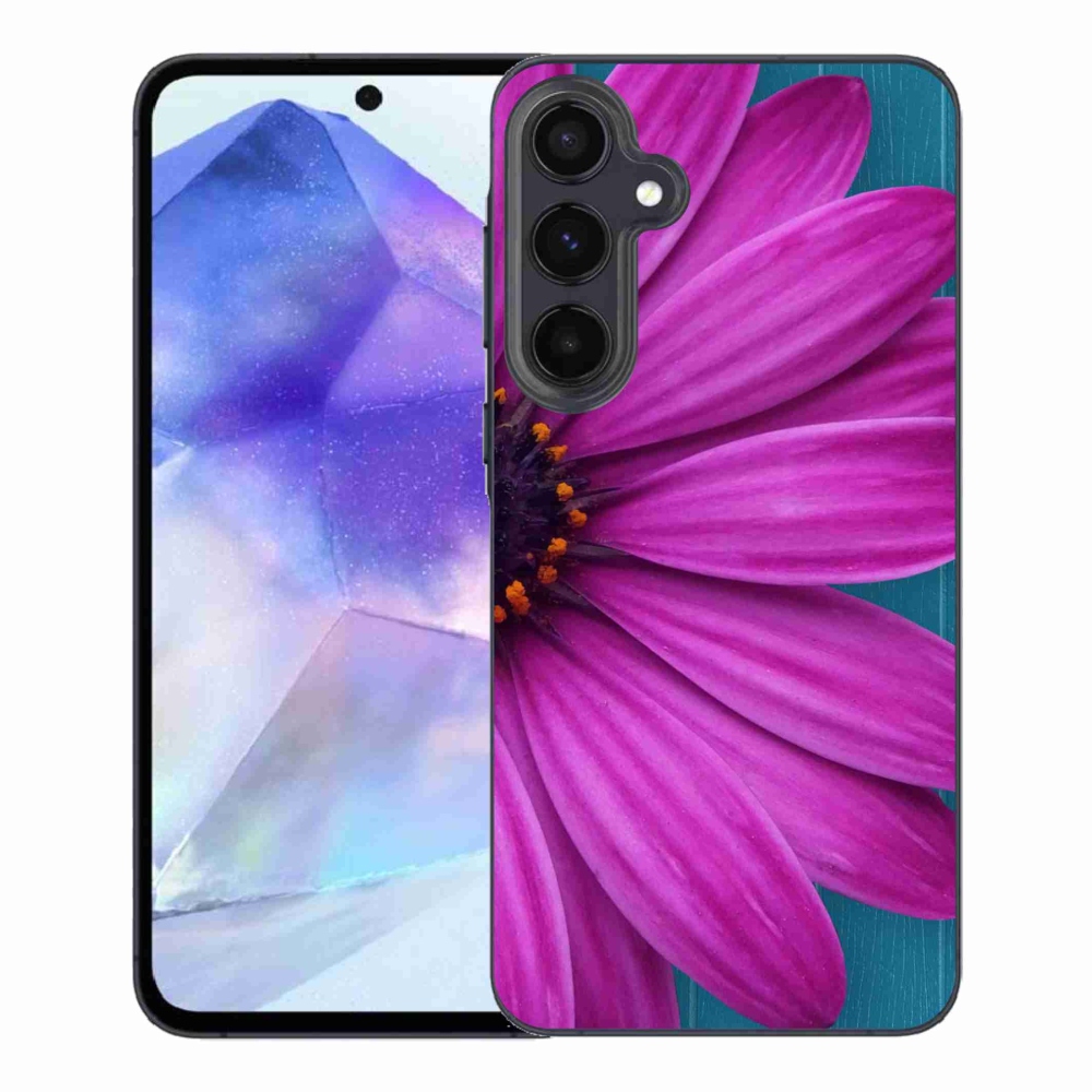 Gél tok mmCase a Samsung Galaxy A55 5G készülékhez - lila százszorszép