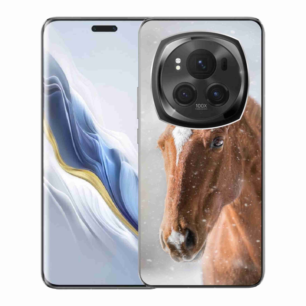 Zselés borítás mmCase a Honor Magic 6 Pro 5G készülékhez - barna ló 2