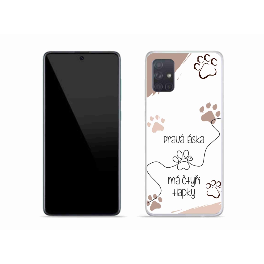 Gél borítás mmCase Samsung Galaxy A51 készülékhez - kutyamotívum 1 fehér háttér