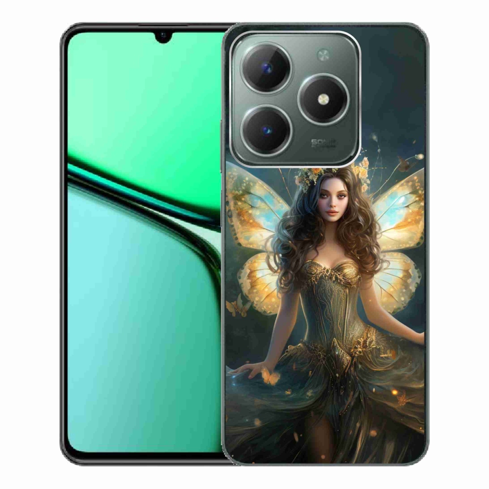 Gél borító mmCase a Realme C61 készülékhez - pillangó nő