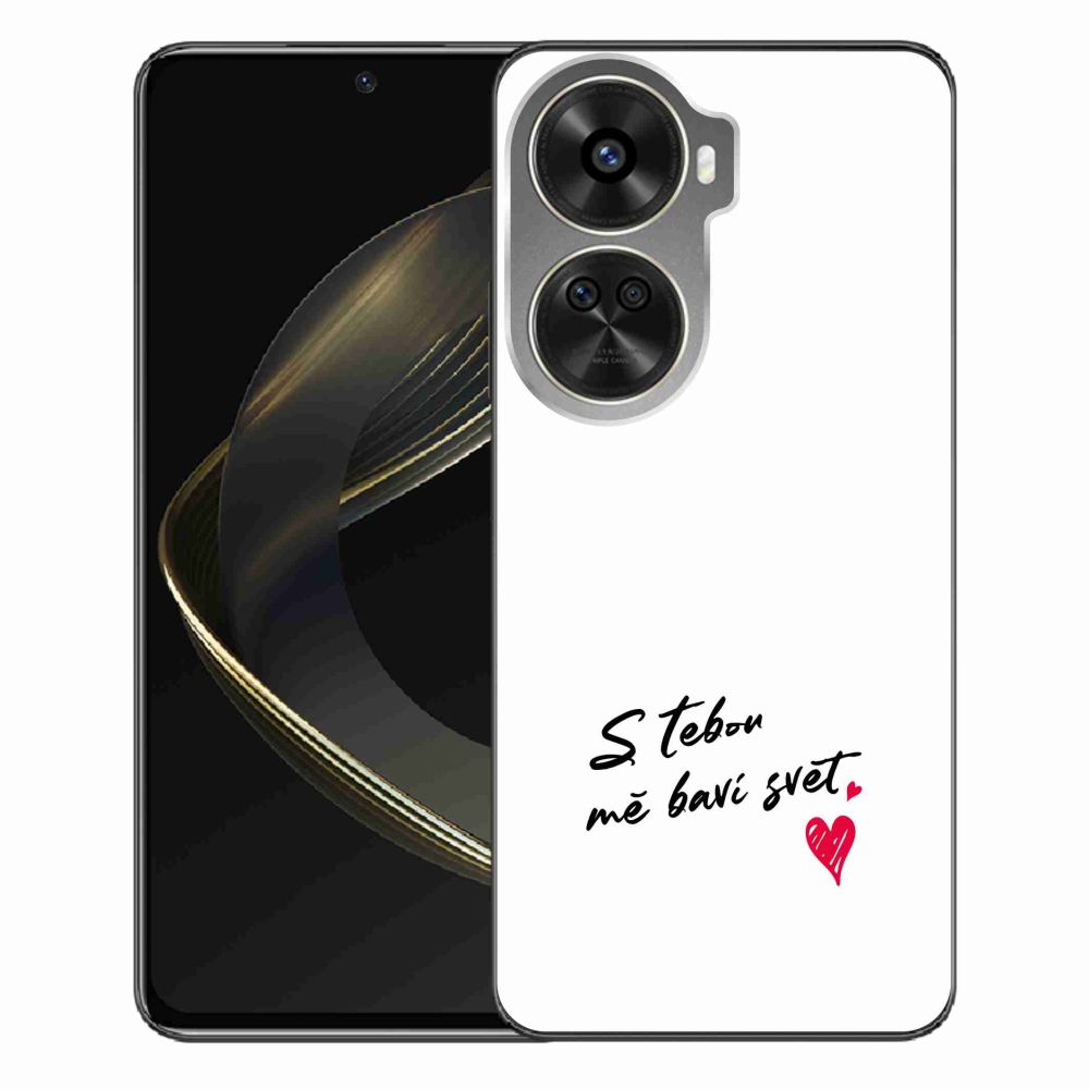 Gél borító mmCase a Huawei Nova 12 SE-hez - szerelmes szöveg 1 fehér háttér
