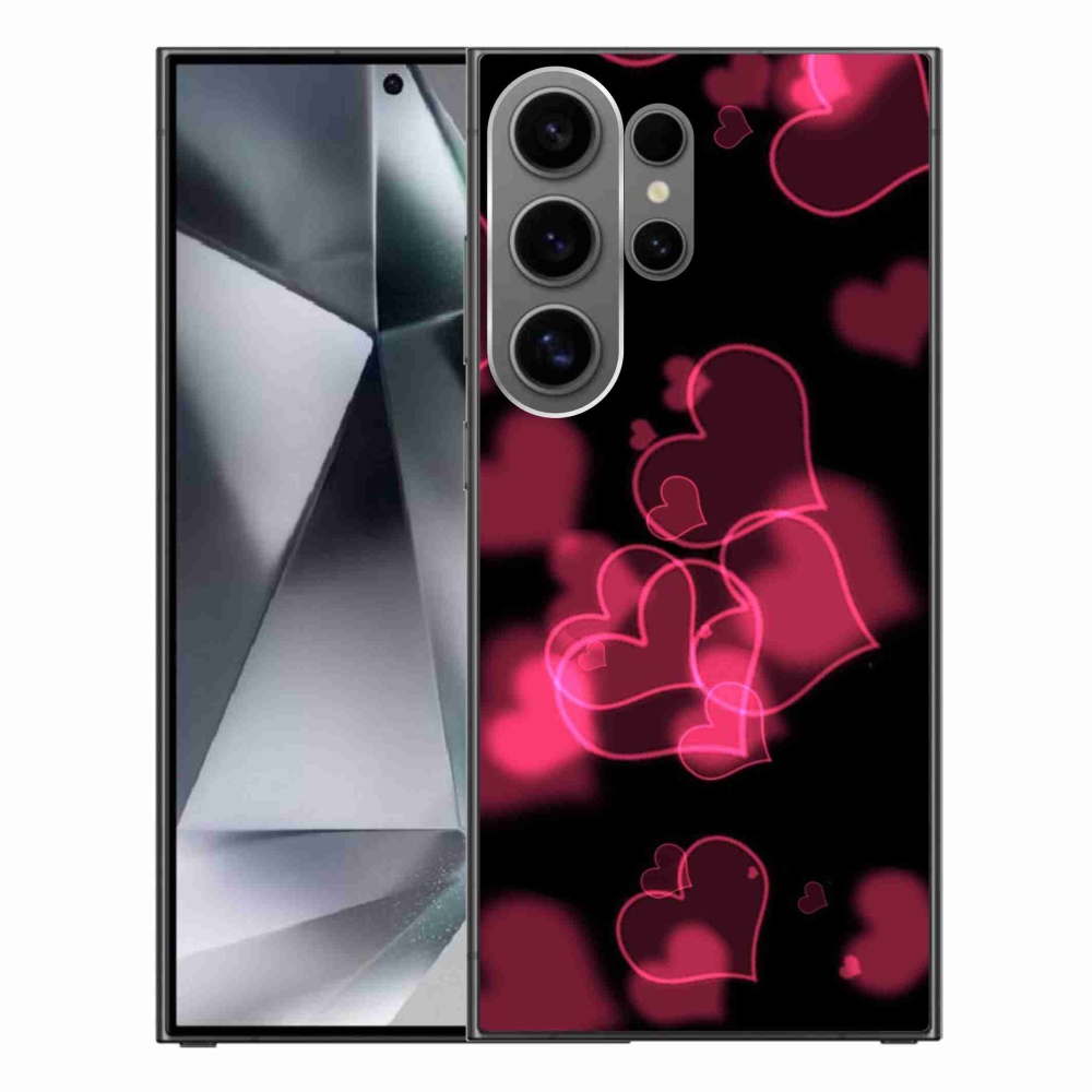Gél védőhuzat mmCase Samsung Galaxy S24 Ultra készülékhez - piros szívek