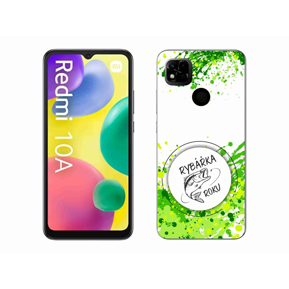 Gél borítás mmCase a Xiaomi Redmi 10A számára - az év halászának fehér háttere