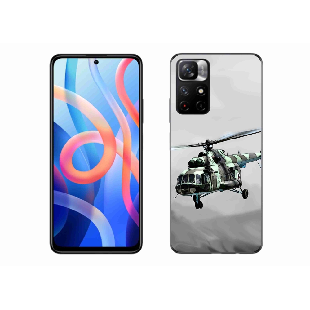 Gél borítás mmCase a Xiaomi Redmi Note 11S 5G-hez - katonai helikopter