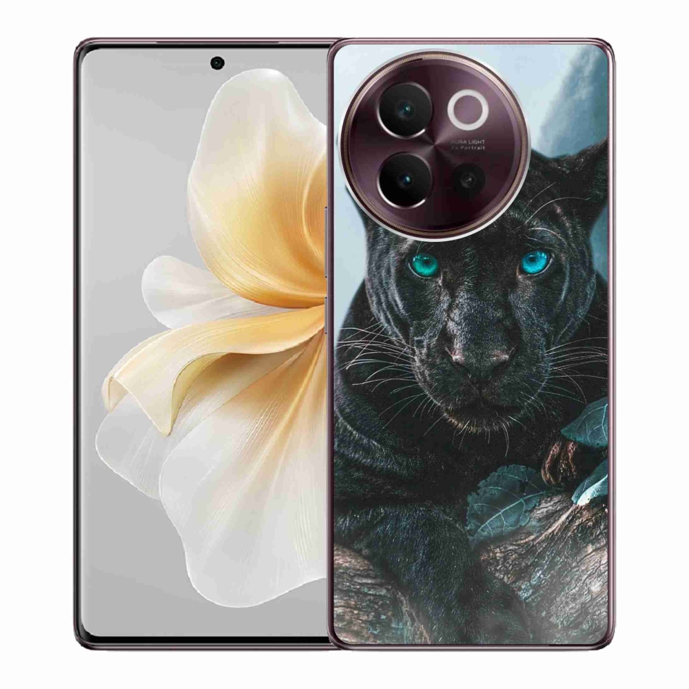 Gél borítás mmCase a Vivo V40 Lite 5G-n - fekete párduc