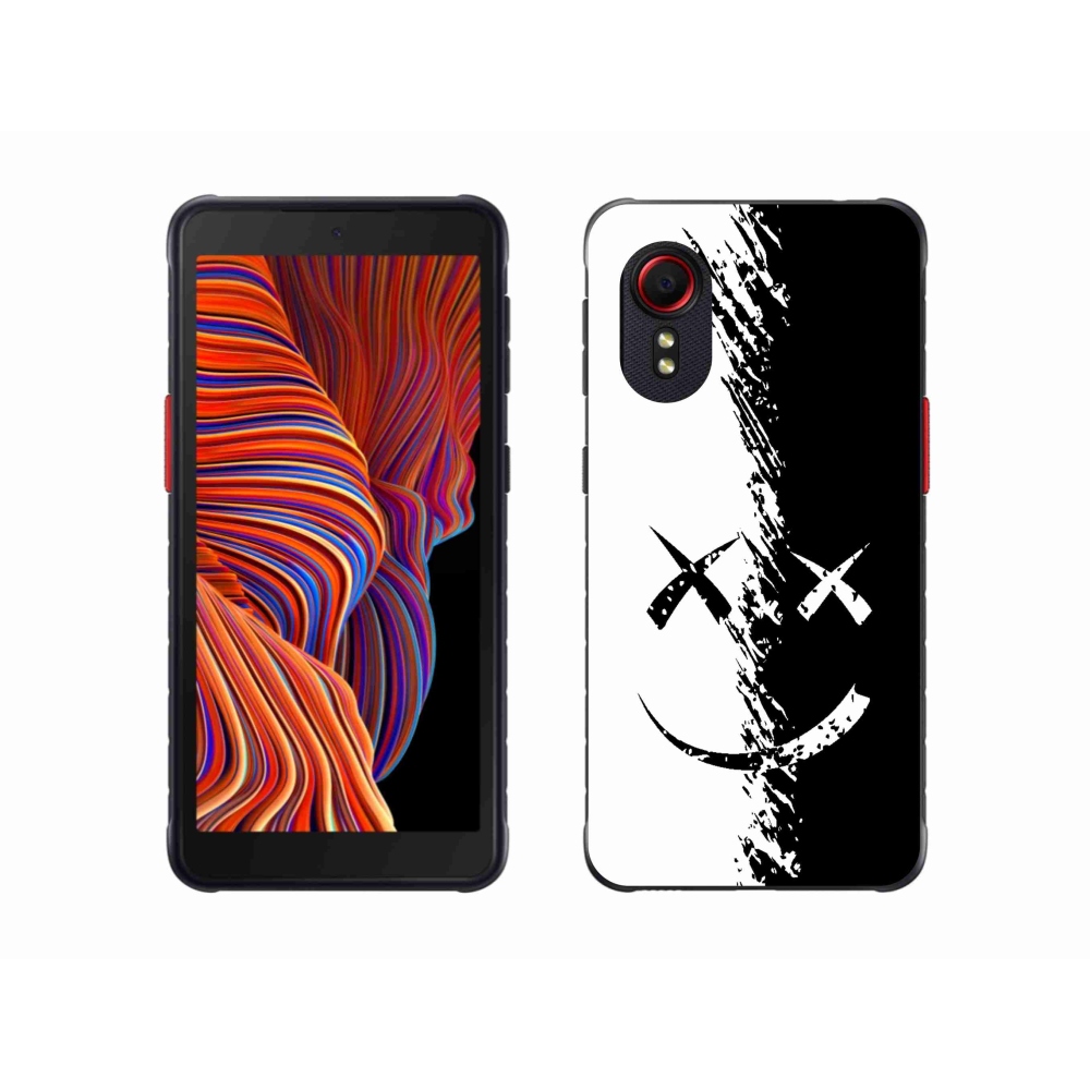 Gél borítás mmCase Samsung Galaxy Xcover 5 készülékhez - fekete-fehér smiley