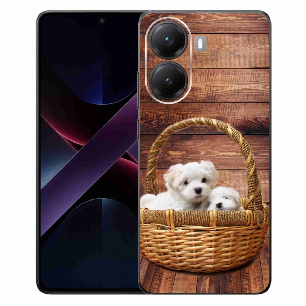 Gél borítás mmCase a Xiaomi Poco X7 Pro 5G számára - kölyökkutyák