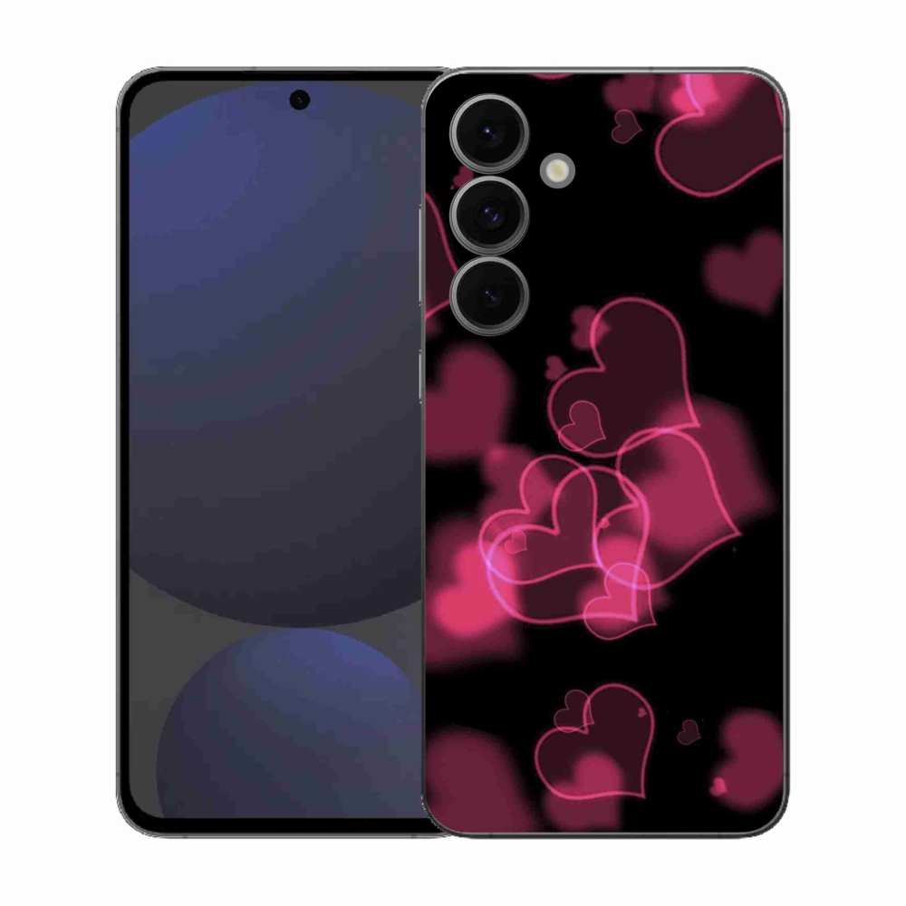 Gél védőhuzat mmCase Samsung Galaxy S25 FE készülékhez - piros szívek