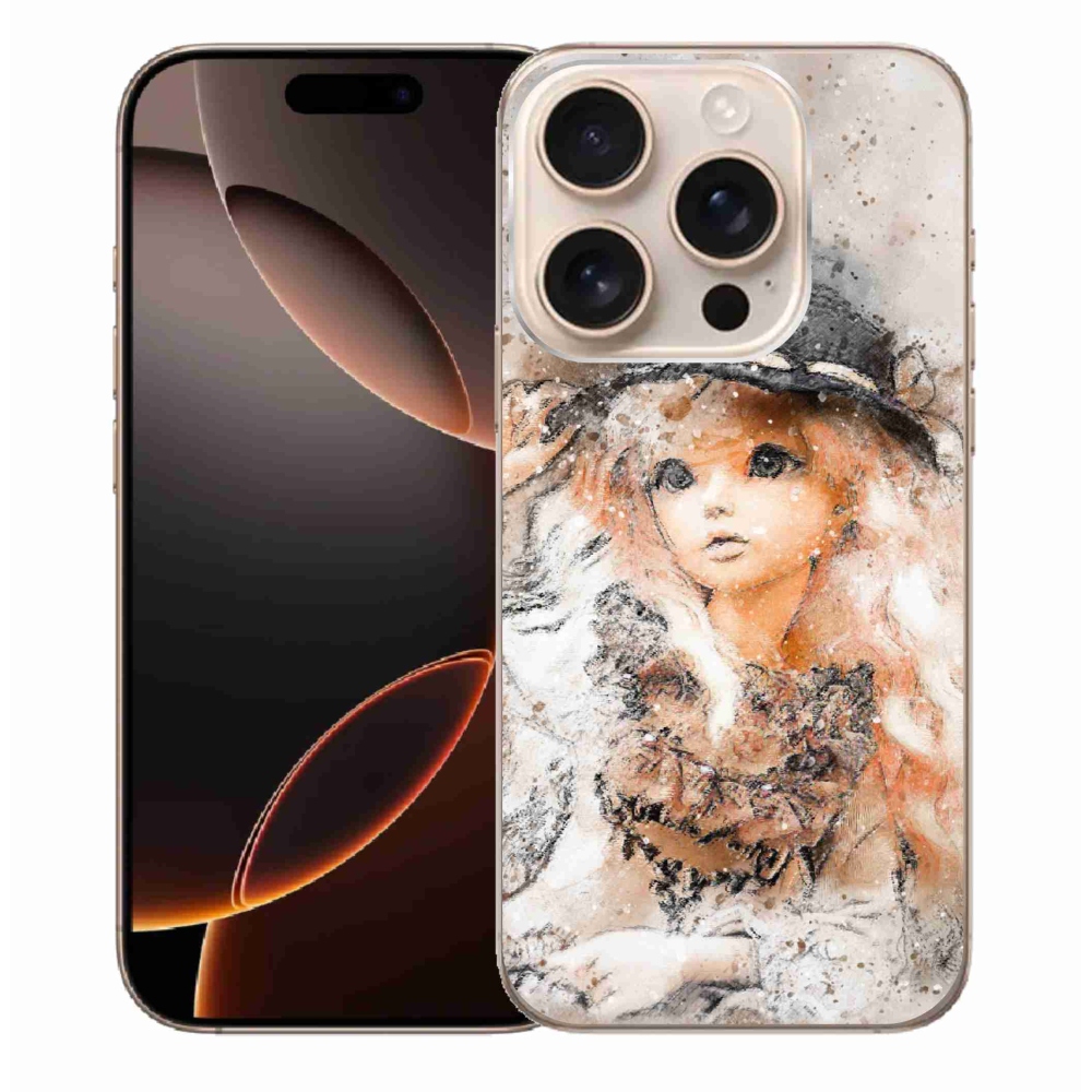 Zselés borítás mmCase iPhone 16 Pro Max készülékhez - lány sapkával