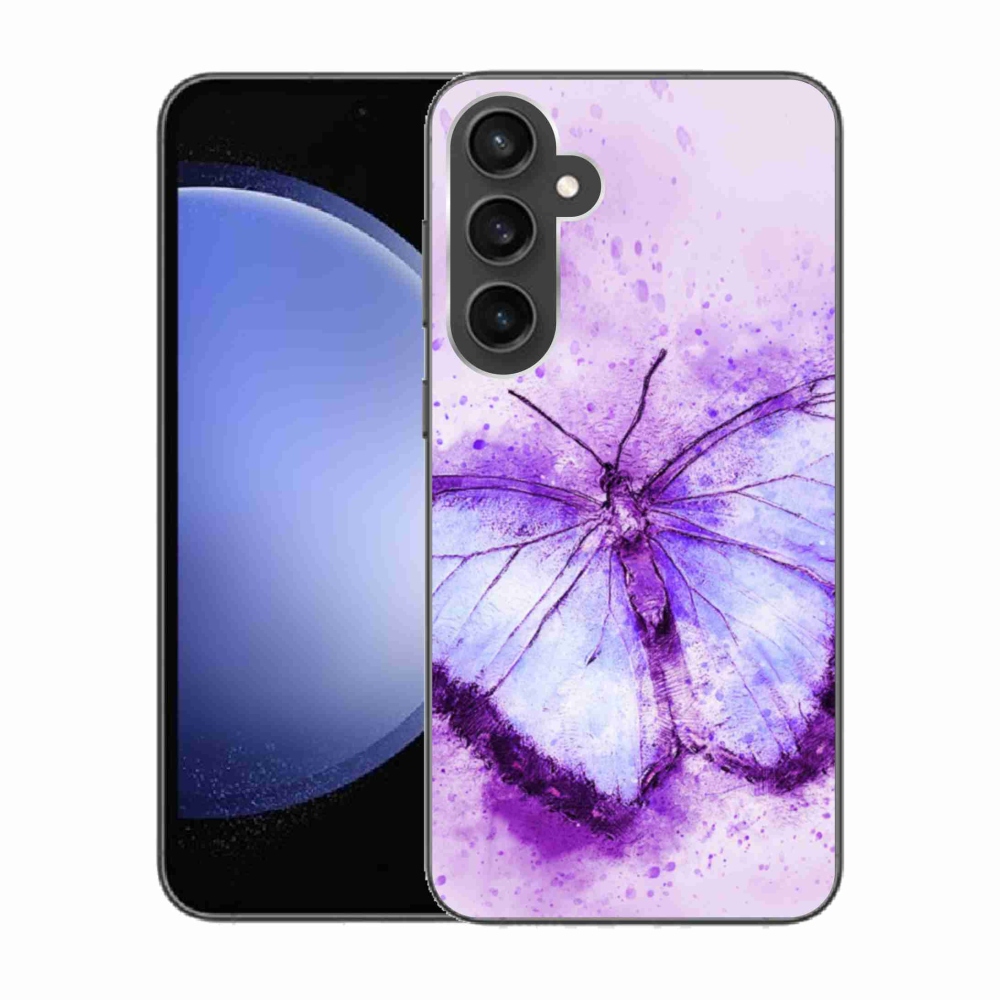 Zselés borítás mmCase Samsung Galaxy S23 FE - lila pillangó