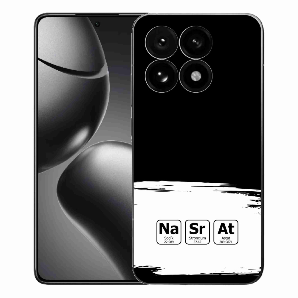 Gél borító mmCase a Xiaomi 15T-hez - kémiai elemek fehér és fekete háttérrel