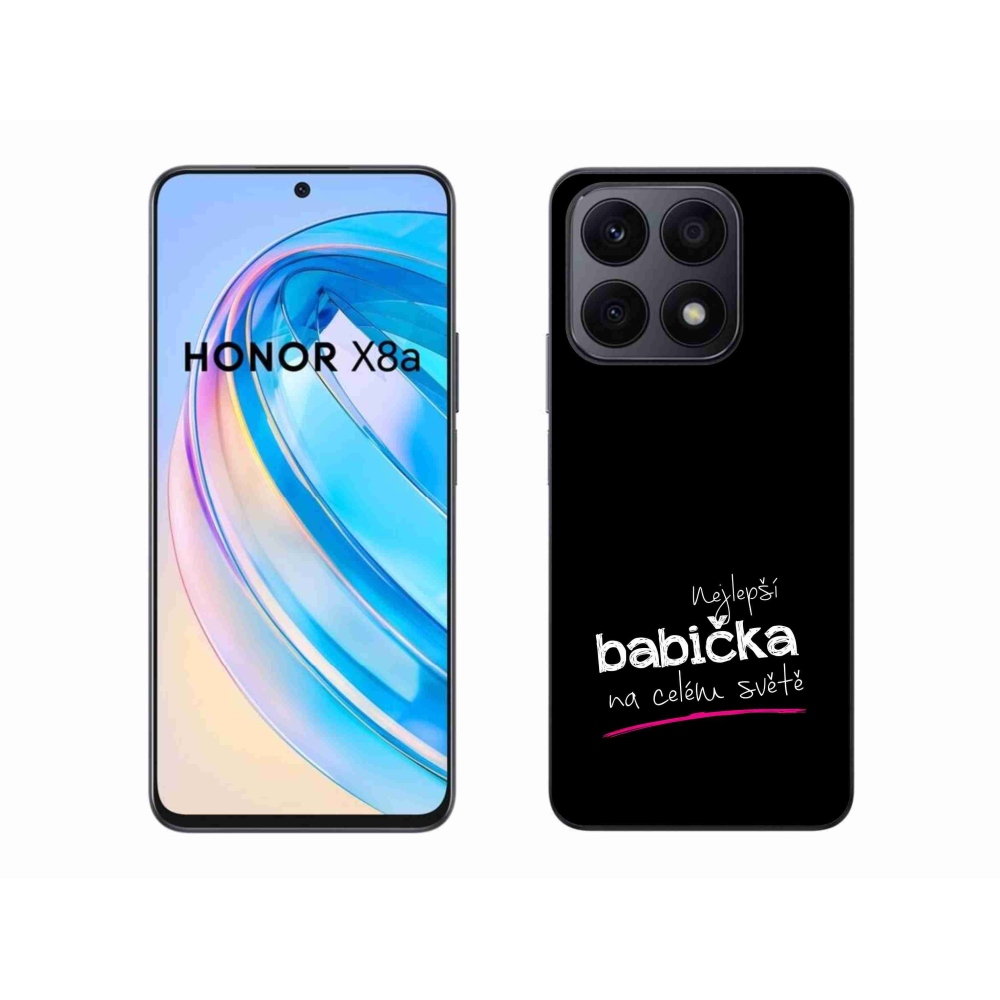 Gél borító mmCase a Honor X8a számára - Legjobb nagyi 4 fekete háttérrel