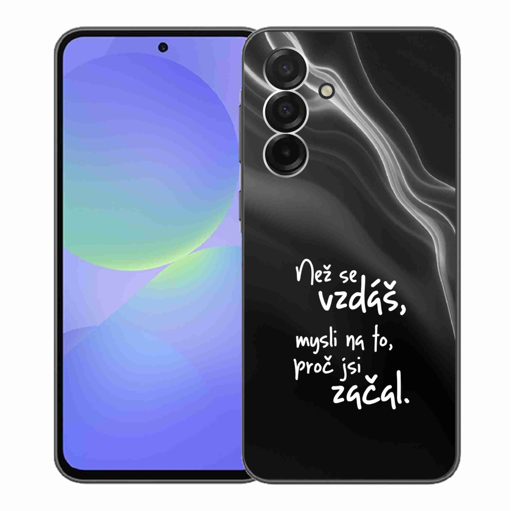 Gél borítás mmCase Samsung Galaxy A36 5G - idézet 2 fekete háttér