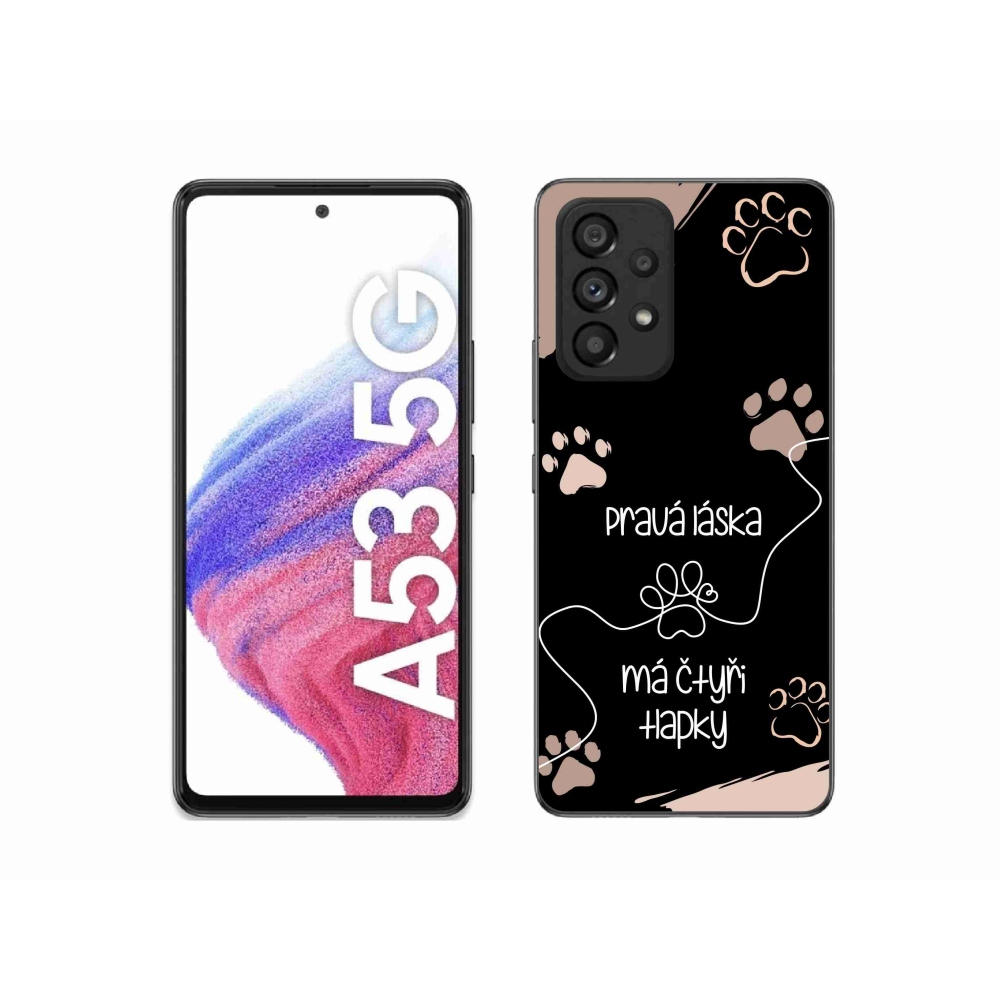 Gél borítás mmCase Samsung Galaxy A53 5G - kutya motívum 1 fekete háttér