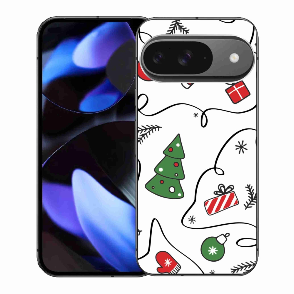 Gél borítás mmCase a Google Pixel 9/9 Pro számára - karácsonyi motívumok