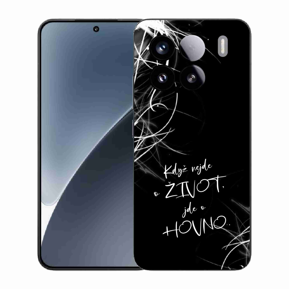 Gél borító mmCase a Xiaomi 15-hez - vicces szöveg 16 fekete háttérrel