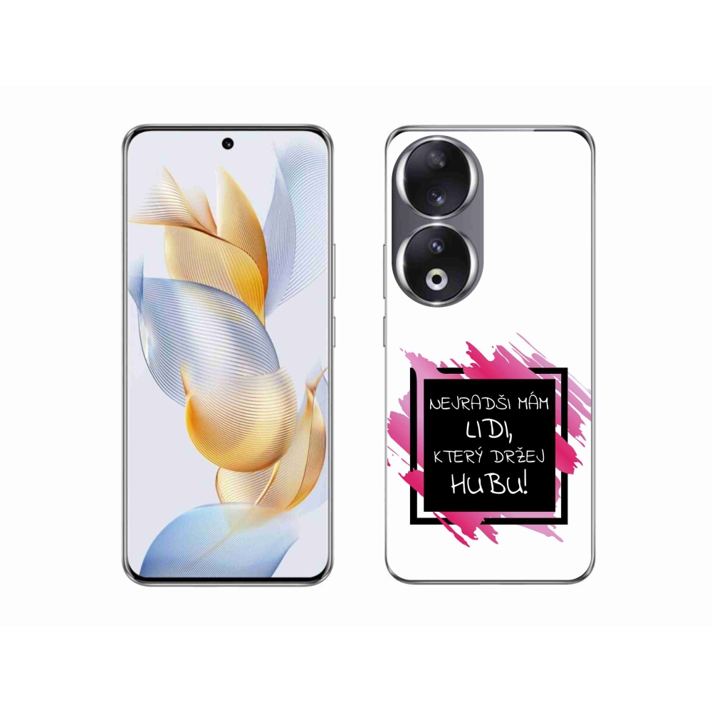 Gél borító mmCase a Honor 90-hez - vicces szöveg 7 fekete-fehér háttérrel