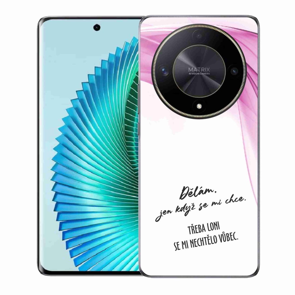 Gél borító mmCase a Honor Magic 6 Lite 5G készülékhez - vicces szöveg 12 fehér háttérrel