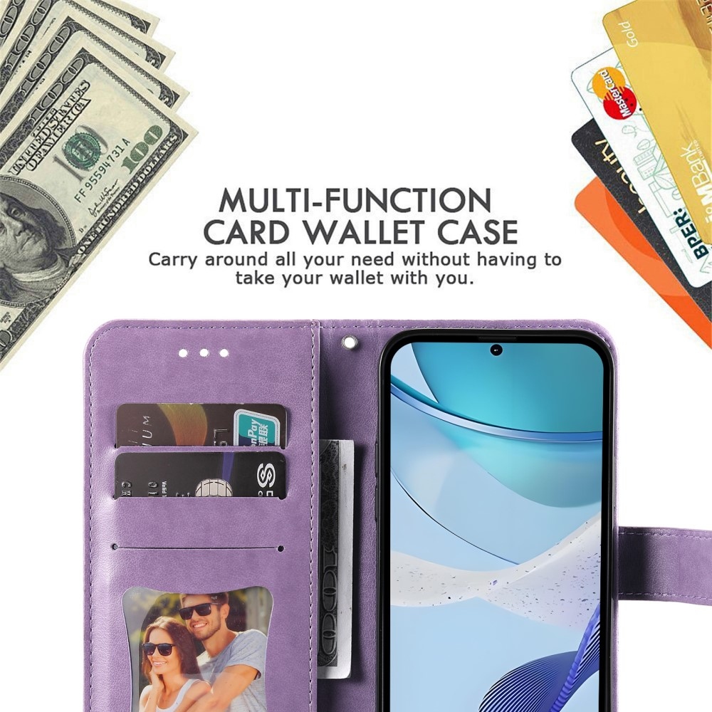 Mandala könyvtáska a Realme C75 készülékhez - lila