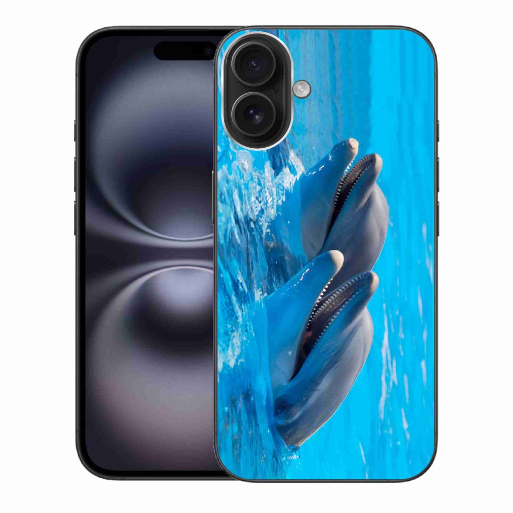 Zselés borítás mmCase iPhone 16 Plus készülékhez - delfinek