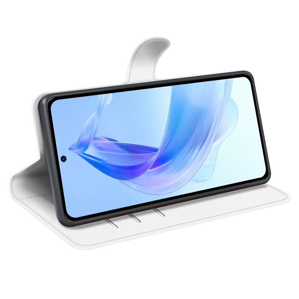 Litchi könyvtáska a Honor 90 Lite-hoz - fehér