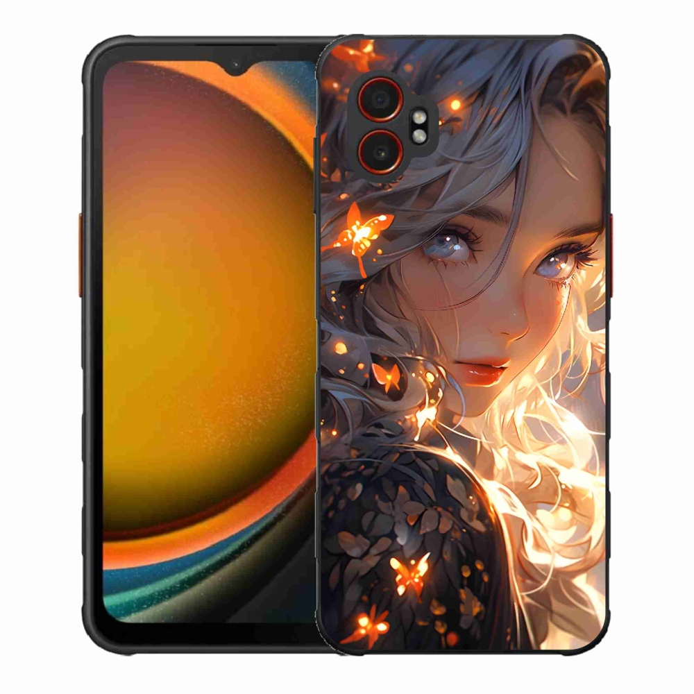 Gél borítás mmCase Samsung Galaxy Xcover 7 Pro készülékhez - lány és pillangók