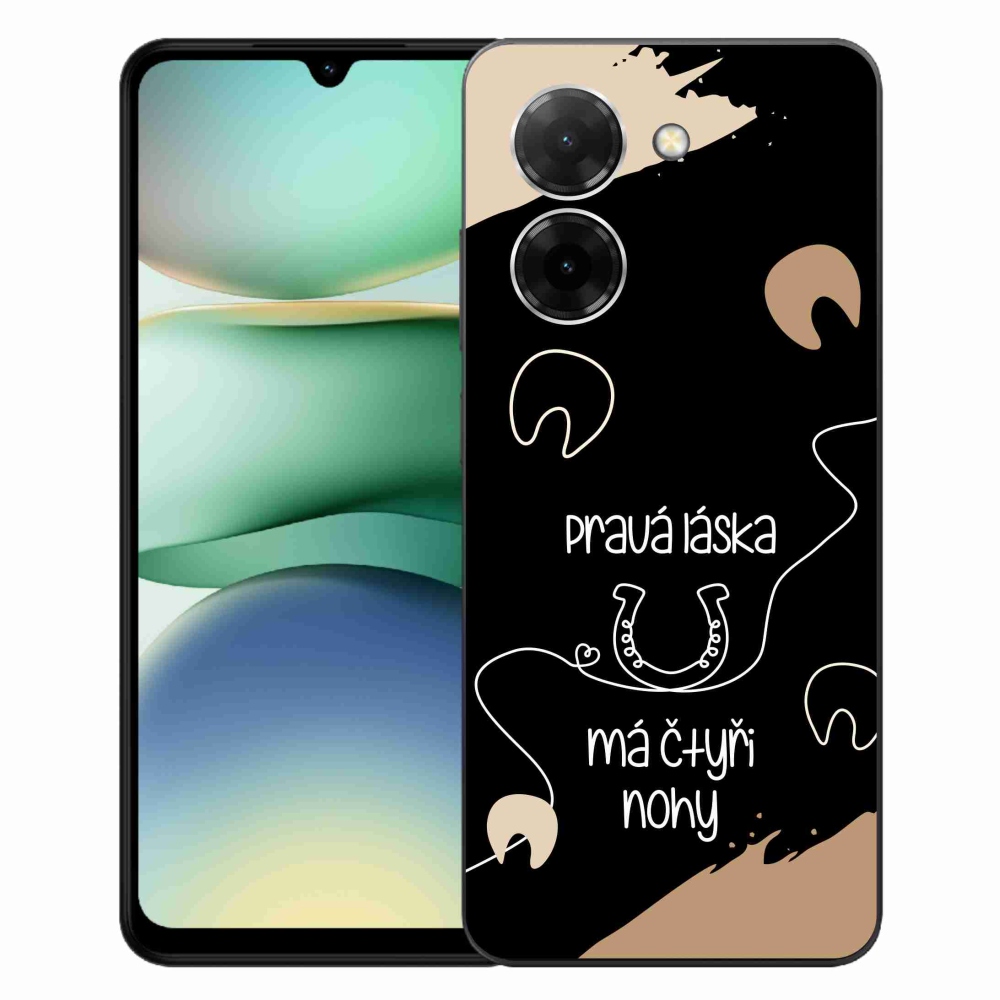 Gél borító mmCase a Xiaomi Redmi A5 (171.7x77.8x8.3mm) - ló motívum fekete háttérrel