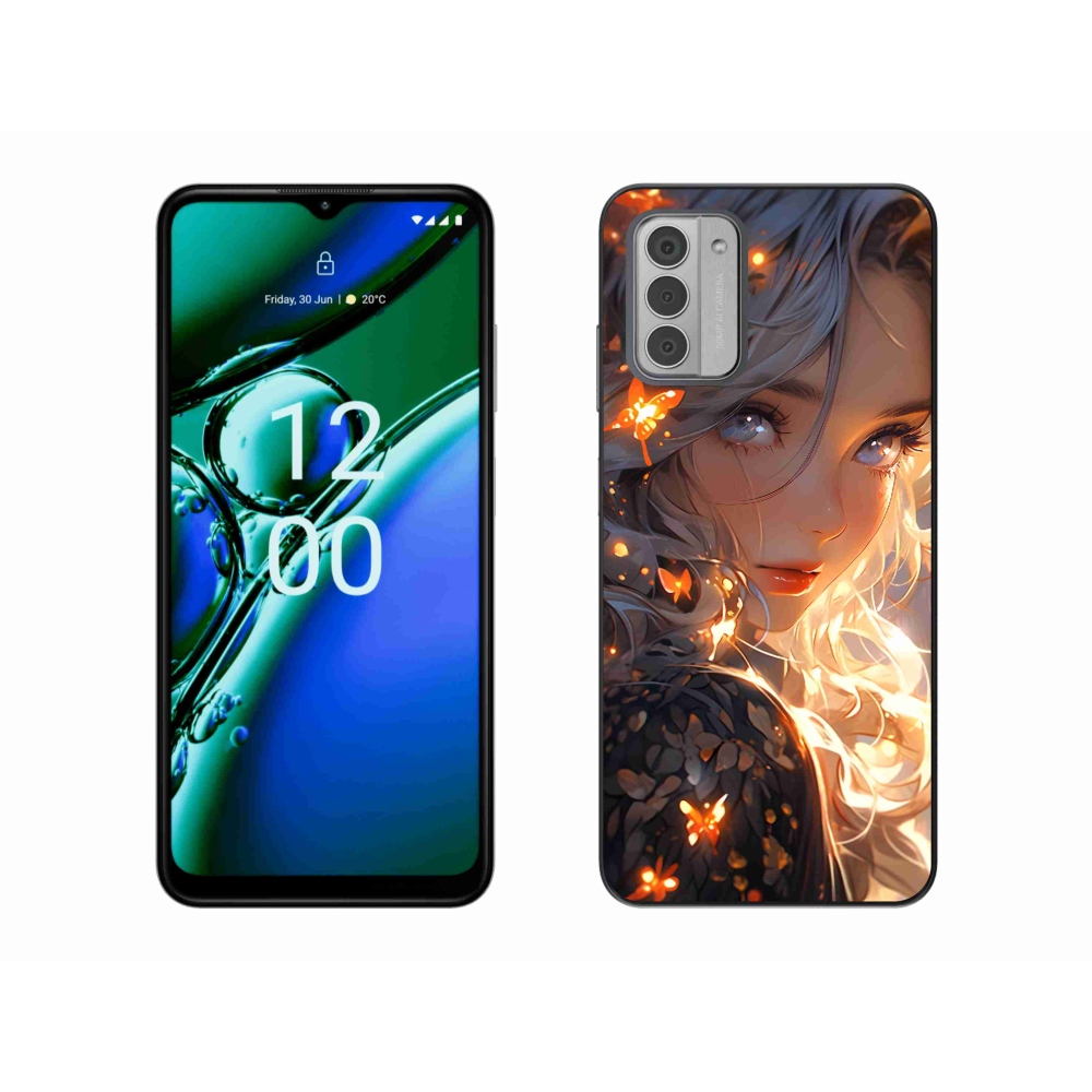 Zselés borító mmCase a Nokia G42 készülékhez - lány és pillangók