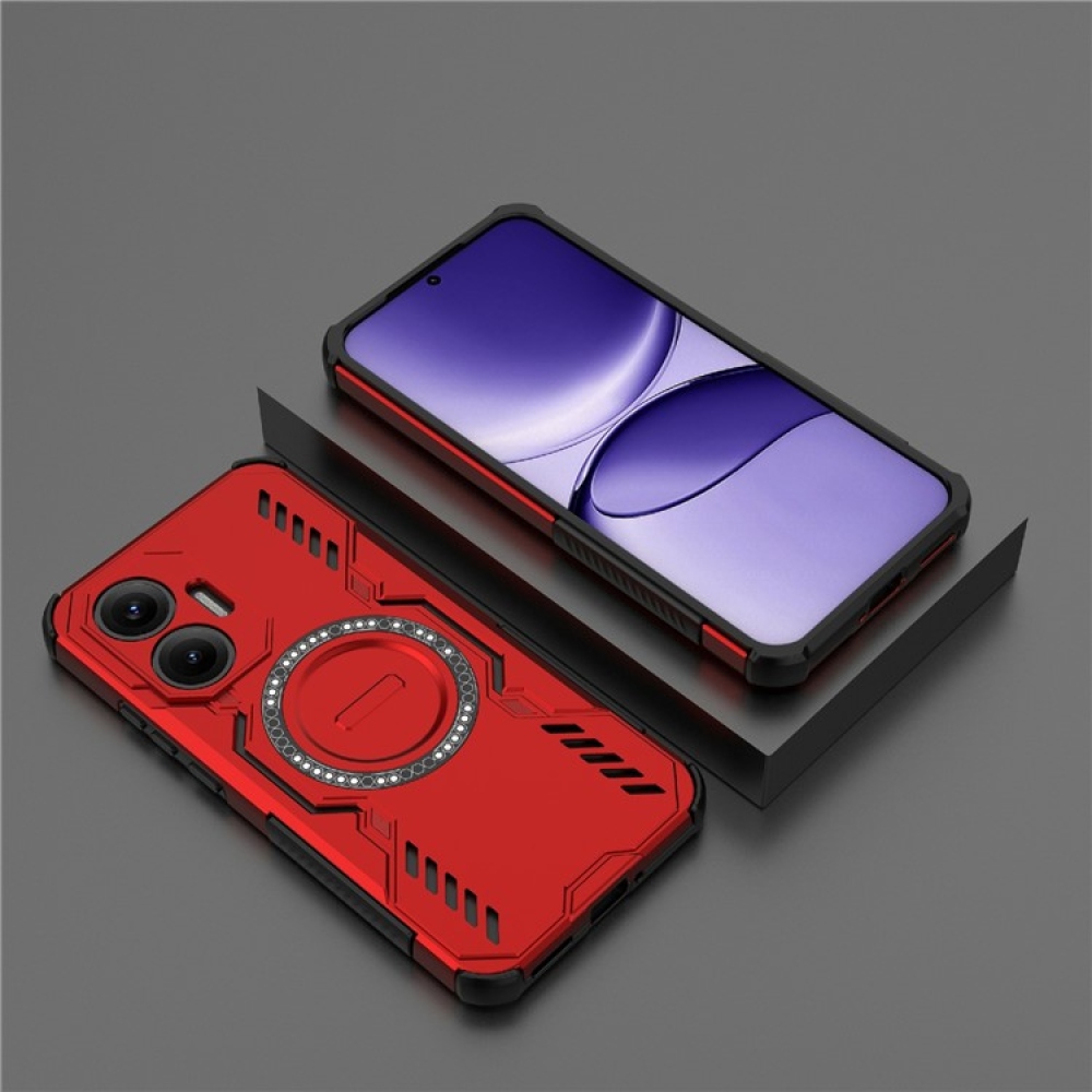 Üreges, tartós burkolat MagSafe-vel a Xiaomi Poco F7 5G-re - piros színű