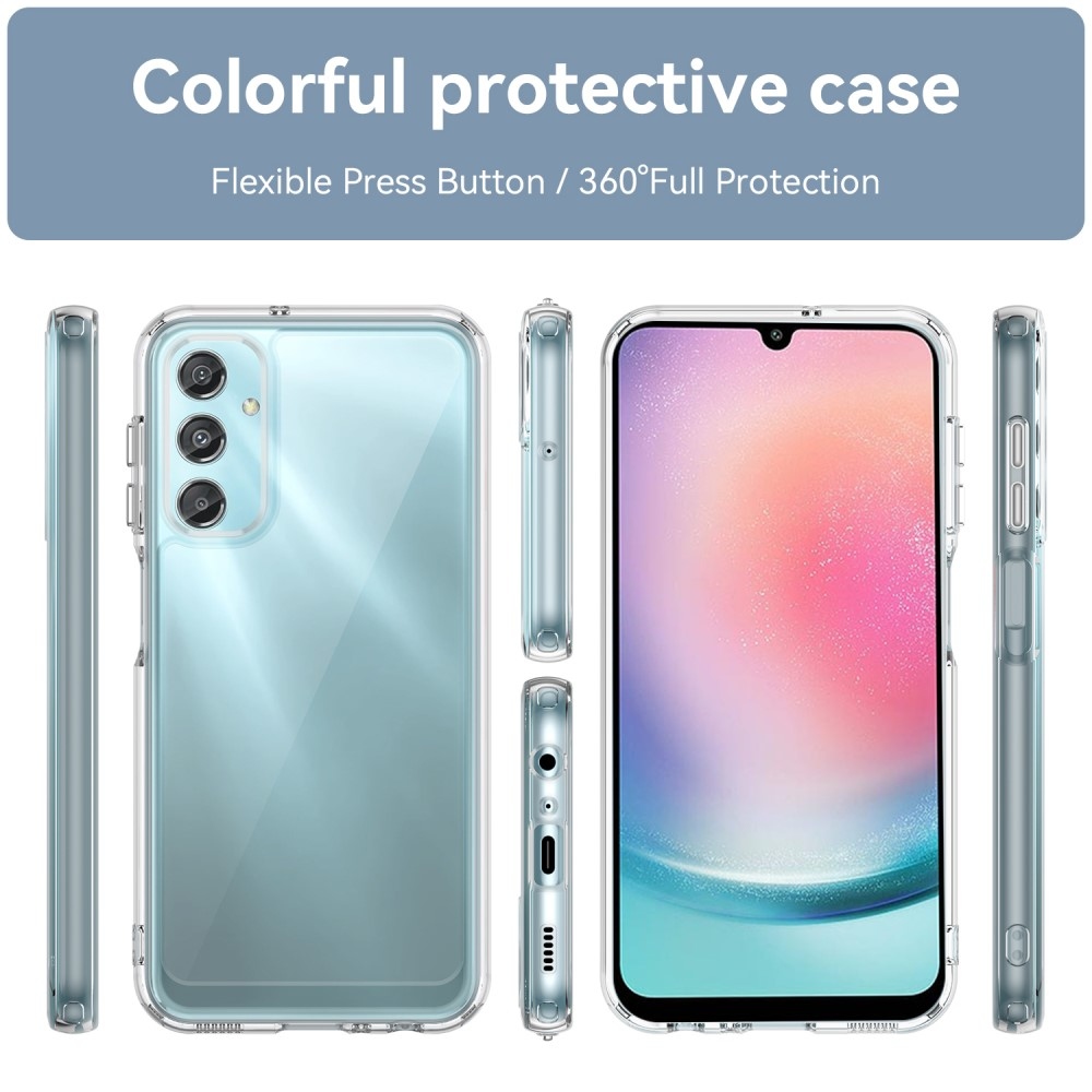 Gél tok kemény hátlappal a Samsung Galaxy A25 5G készülékre - átlátszó