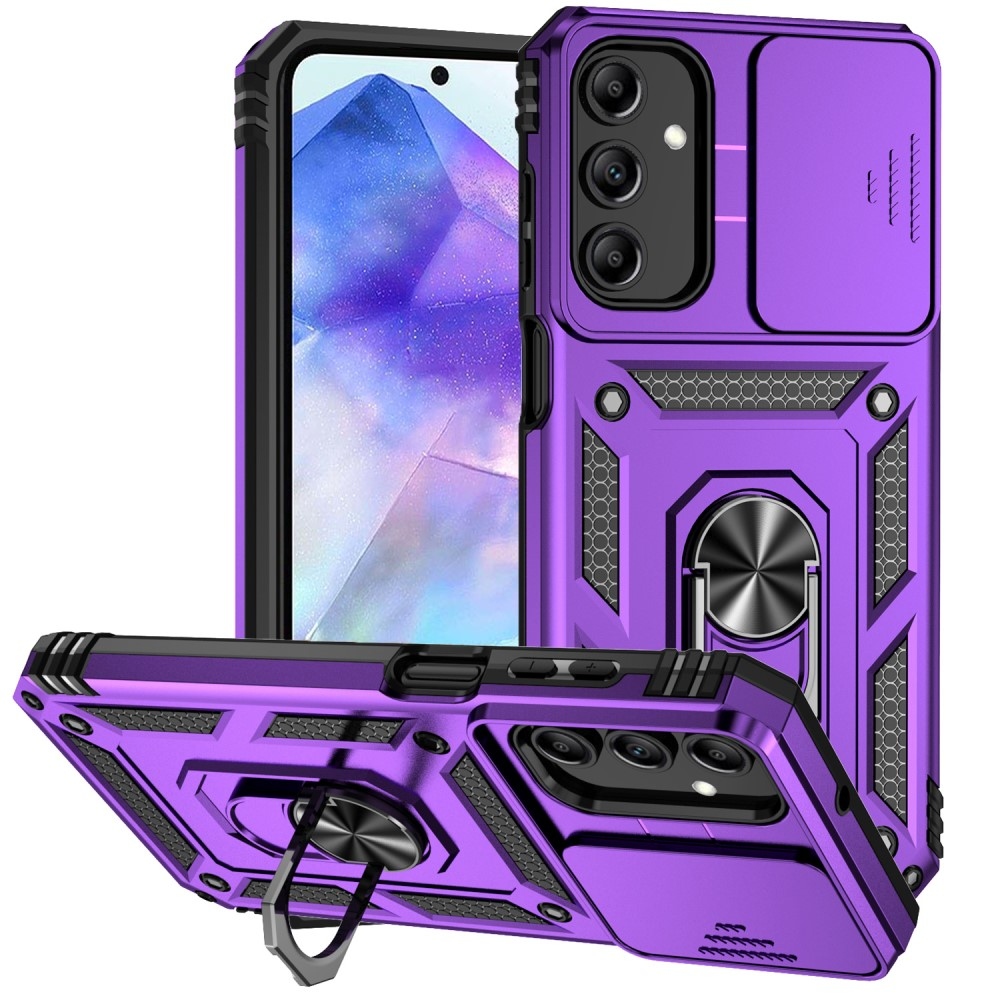 Csúszásálló hibrid borítás Samsung Galaxy A55 5G készülékhez - lila