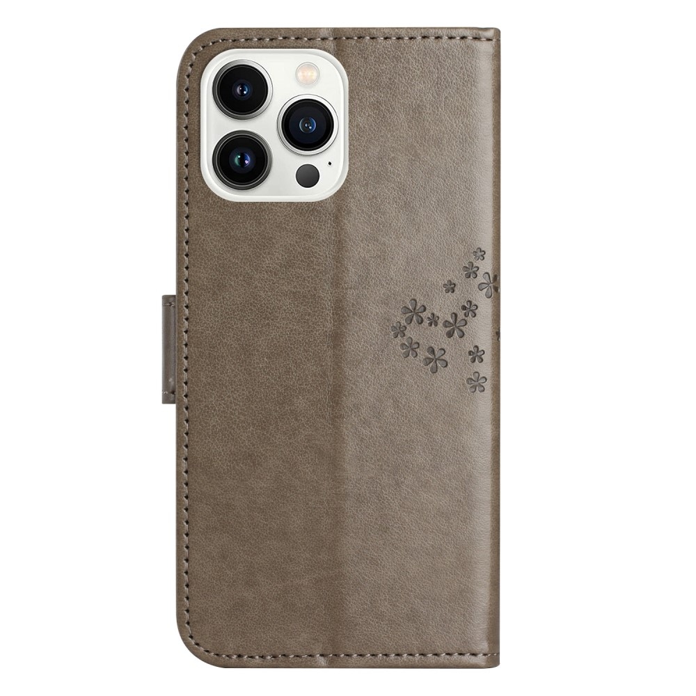 Fa könyv tok iPhone 15 Pro Max készülékhez - szürke