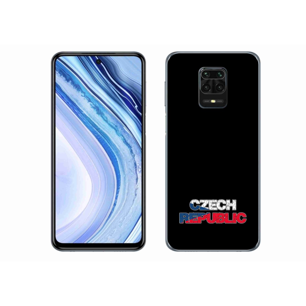 Gél borítás mmCase a Xiaomi Redmi Note 9 Pro - Csehország fekete háttérrel