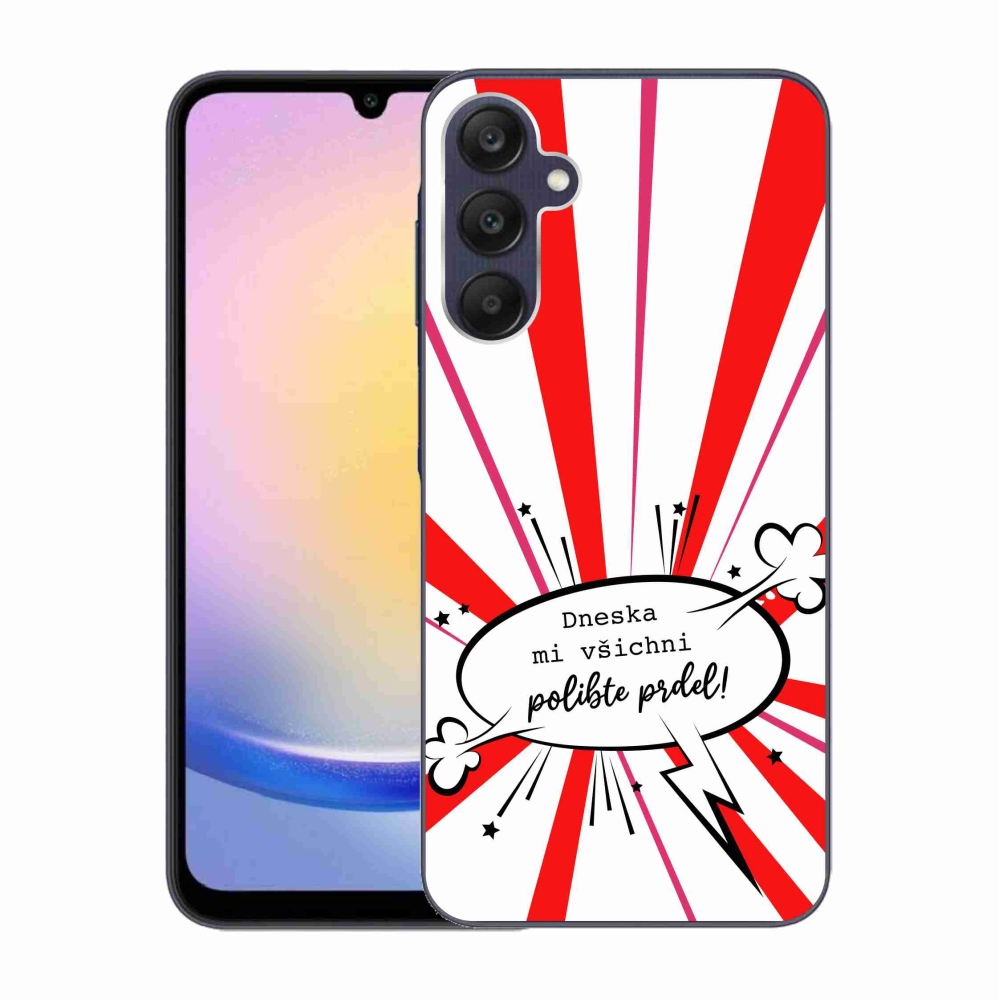 Gél borító mmCase Samsung Galaxy A25 5G - vicces szöveg 15 fehér háttérrel