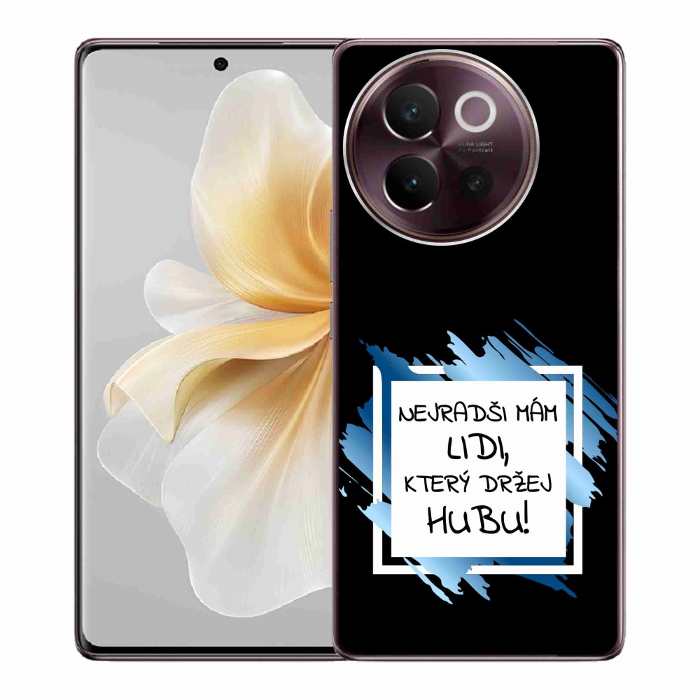 Gél borító mmCase Vivo V40 Lite 5G - vicces szöveg 7 fehér és fekete háttérrel