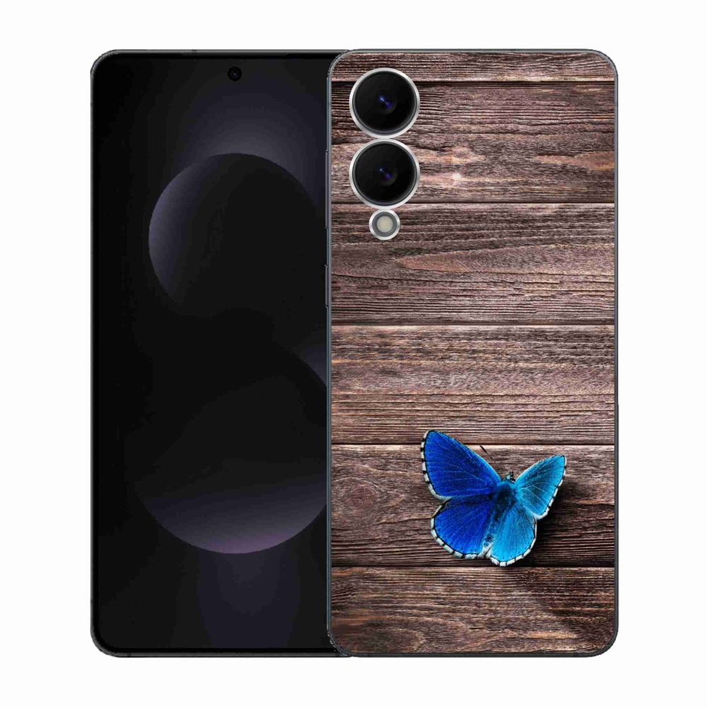 Gél védőhuzat mmCase Samsung Galaxy S25 Edge készülékhez - kék pillangó 1