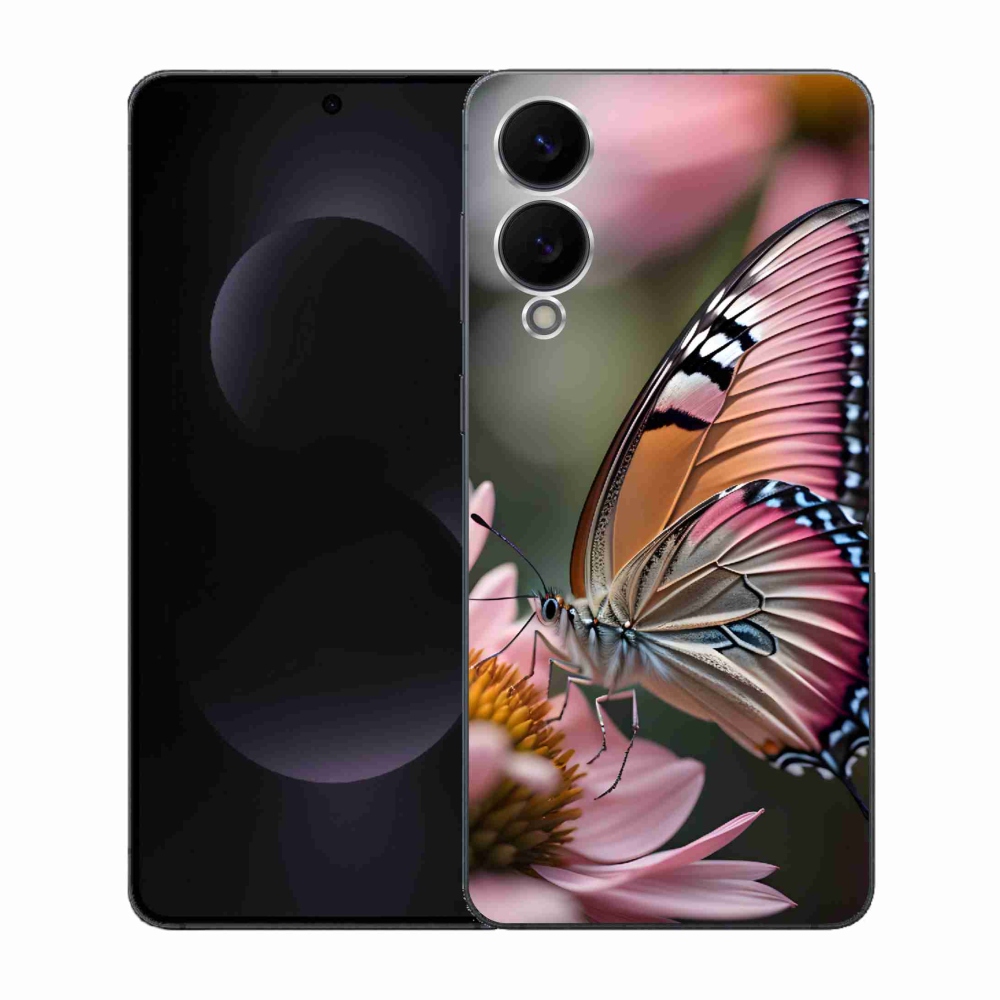 Gél borítás mmCase Samsung Galaxy S25 Edge készülékhez - színes pillangó