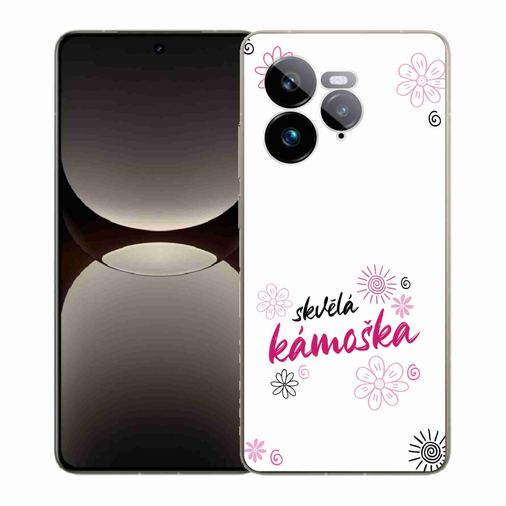 Gél borítás mmCase a Realme GT 7 Pro 5G-n - nagyszerű haver fehér háttérrel