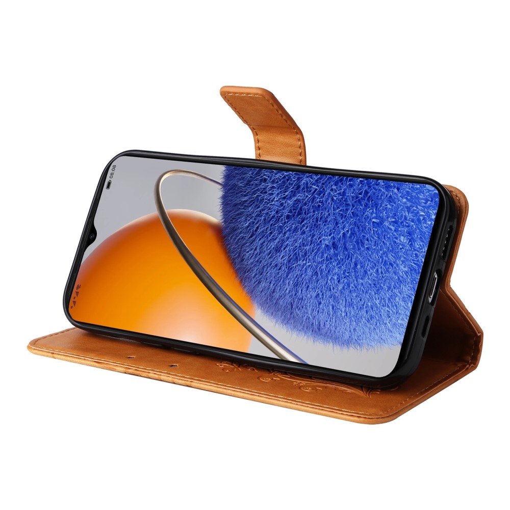 Nagy pillangó könyv tok Huawei Nova Y61-hez - sárga