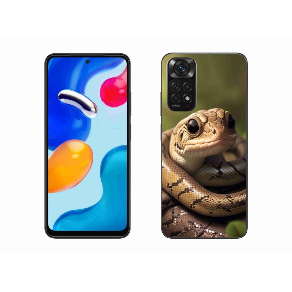 Gél borítás mmCase a Xiaomi Redmi Note 11 4G-hez - kígyó 1