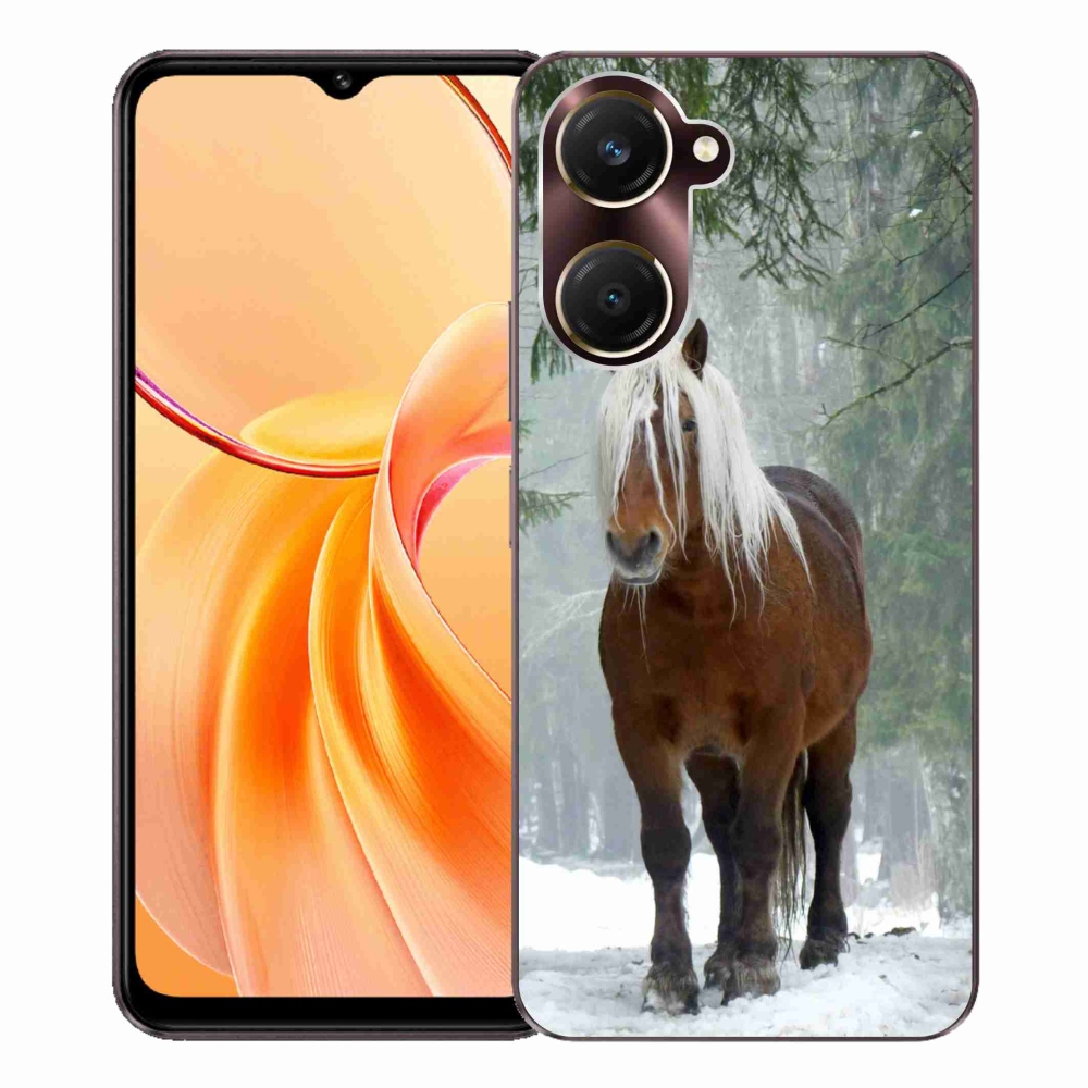 Gél borítás mmCase a Vivo Y28s 5G-hez - ló az erdőben
