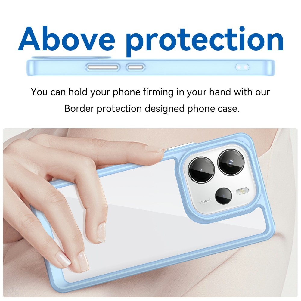 Gél tok kemény hátlappal Xiaomi Redmi Note 14-hez - kék